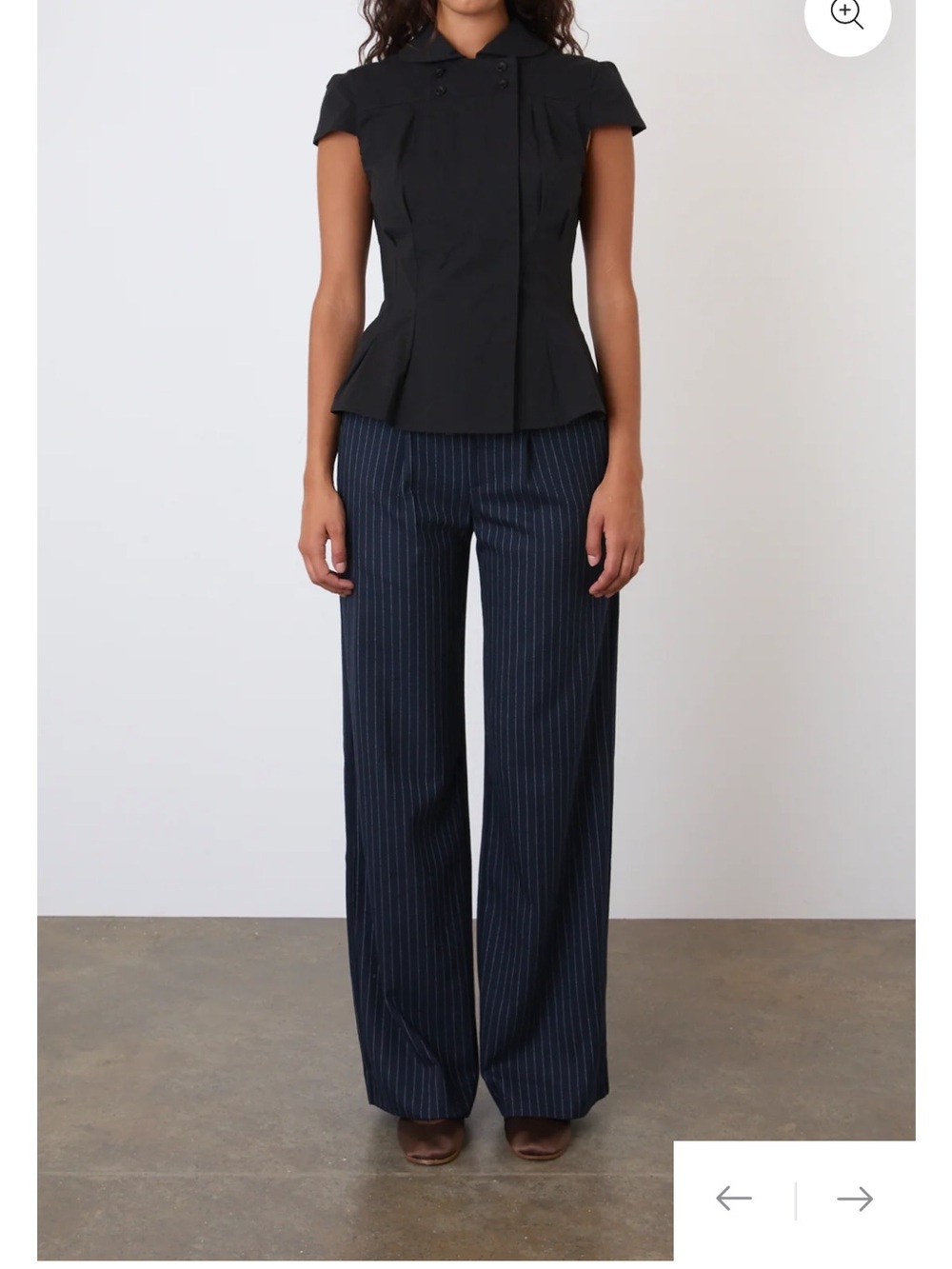 Peachy Den Lennox Pinstripe Trousers